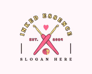 Crafting Crochet Hook logo design