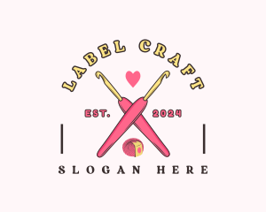 Crafting Crochet Hook logo design