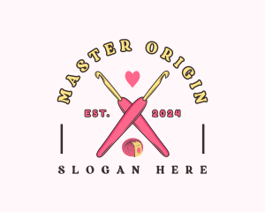 Crafting Crochet Hook logo design