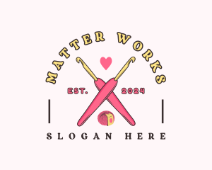 Crafting Crochet Hook logo design