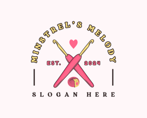 Crafting Crochet Hook logo design