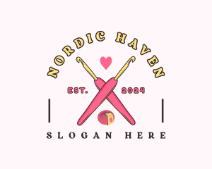 Crafting Crochet Hook logo design