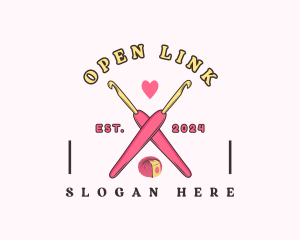 Crafting Crochet Hook logo design