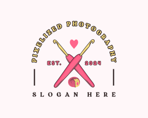 Crafting Crochet Hook logo design