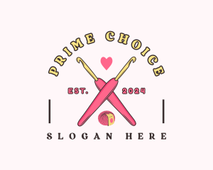 Crafting Crochet Hook logo design