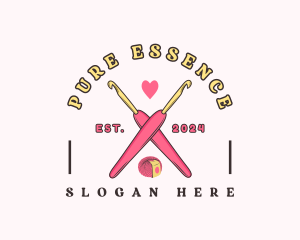 Crafting Crochet Hook logo design