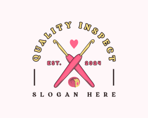 Crafting Crochet Hook logo design