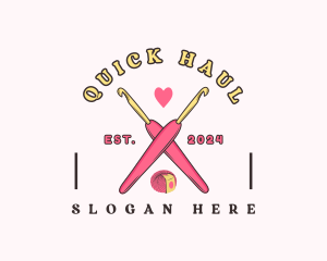 Crafting Crochet Hook logo design