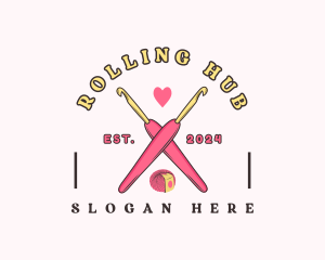 Crafting Crochet Hook logo design