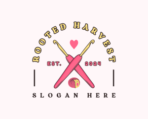 Crafting Crochet Hook logo design