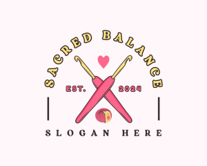 Crafting Crochet Hook logo design