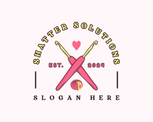 Crafting Crochet Hook logo design