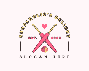 Crafting Crochet Hook logo design