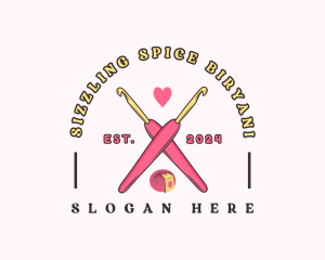 Crafting Crochet Hook logo design