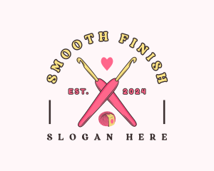 Crafting Crochet Hook logo design