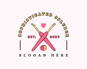 Crafting Crochet Hook logo design