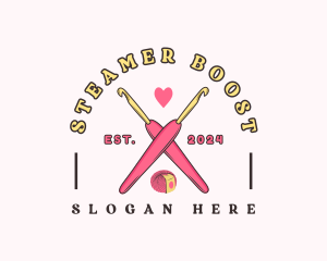 Crafting Crochet Hook logo design