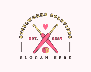 Crafting Crochet Hook logo design