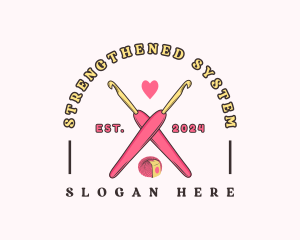 Crafting Crochet Hook logo design