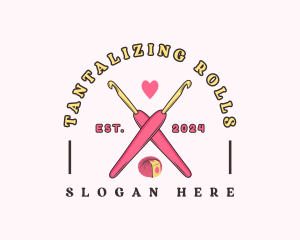 Crafting Crochet Hook logo design