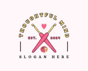 Crafting Crochet Hook logo design