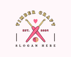 Crafting Crochet Hook logo design