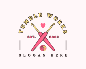 Crafting Crochet Hook logo design