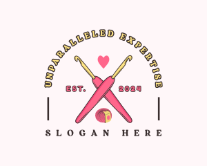 Crafting Crochet Hook logo design