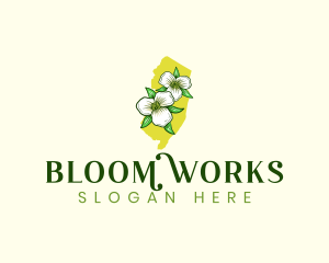 New Jersey Flower Botanical logo design