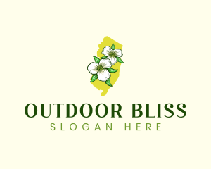 New Jersey Flower Botanical logo design