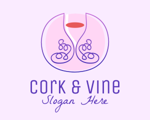 Wine Glass Vines logo design