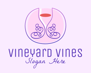 Wine Glass Vines logo design