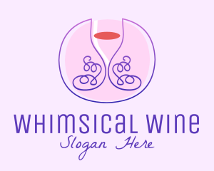 Wine Glass Vines logo design