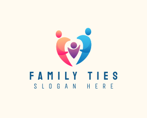 Family Parenting Heart logo design