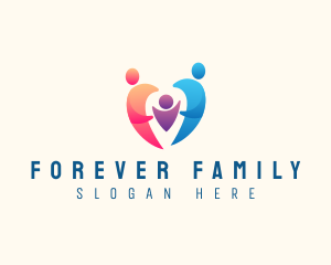 Family Parenting Heart logo design