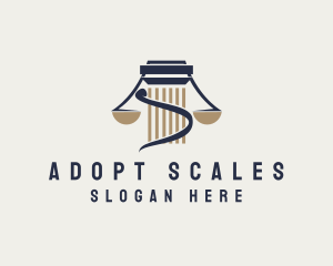 Justice Scale Column logo design