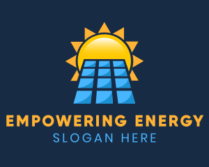 Solar Panel Sunlight  logo design