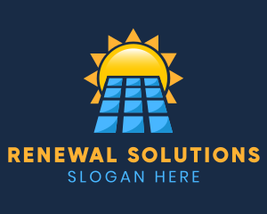 Solar Panel Sunlight  logo design