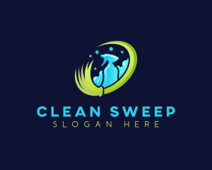 Housekeeping Janitor Cleaning logo design