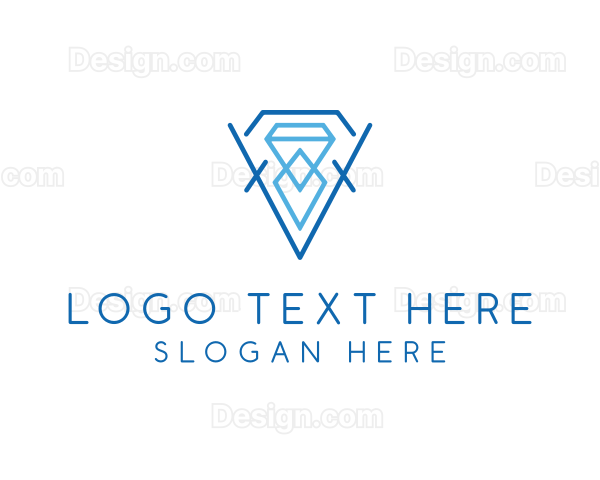 Blue Crystal Diamond Logo