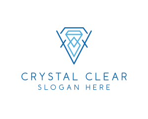 Crystal Diamond Jewelry logo design