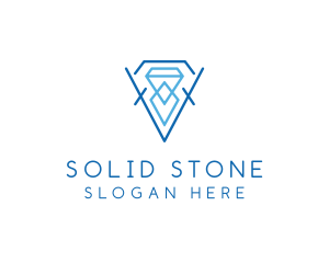 Crystal Diamond Jewelry logo design