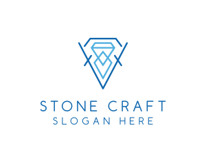 Crystal Diamond Jewelry logo design