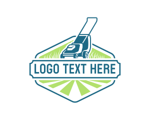 Lawn Mower Yard Grass logo design