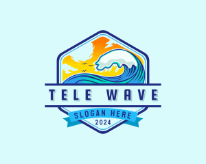 Wave Surf Club logo design