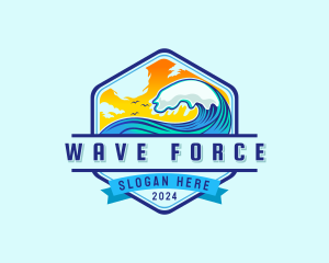 Wave Surf Club logo design