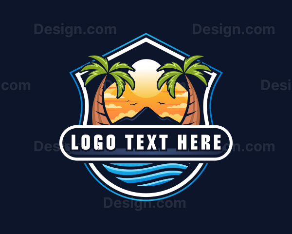 Travel Beach Island Logo