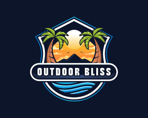 Travel Beach Island logo design