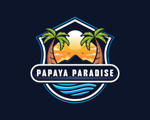 Travel Beach Island logo design