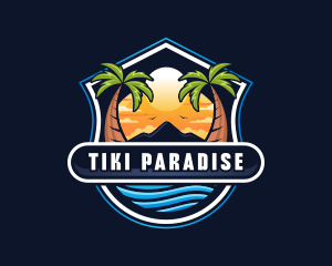 Travel Beach Island logo design